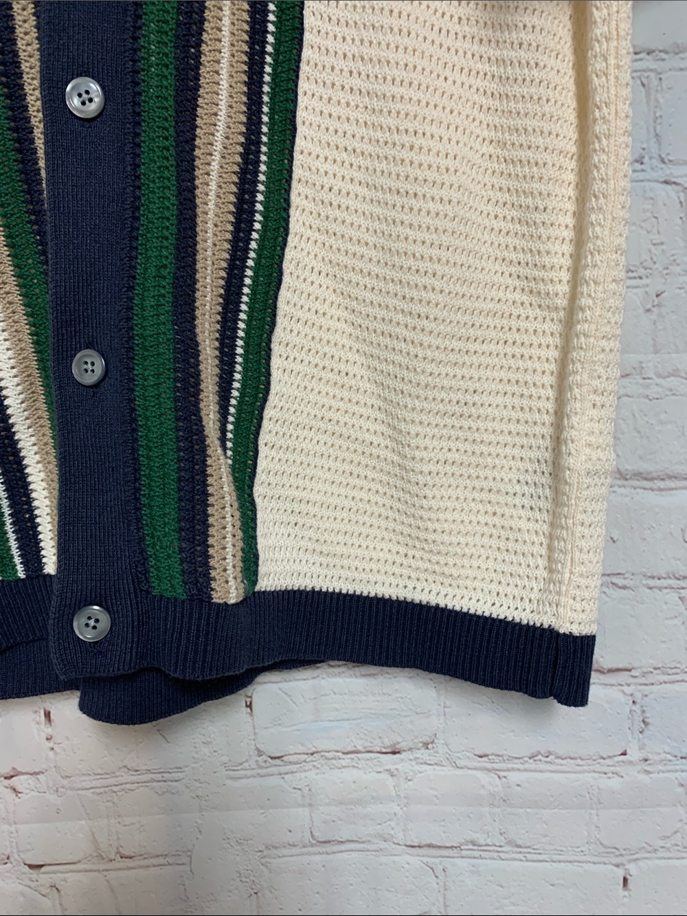 Madewell Open-Weave Retro Knit Cardigan - Cream Size S 42” - Picture 4 of 6